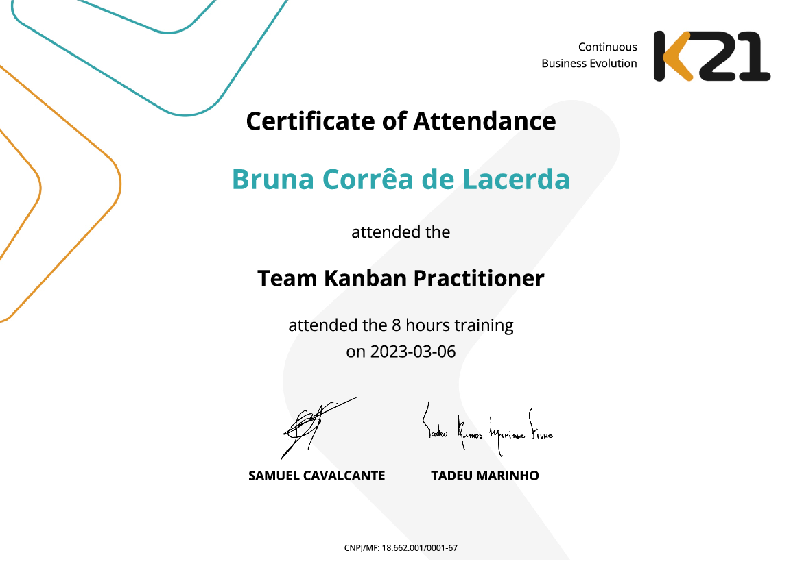 Certificado K21